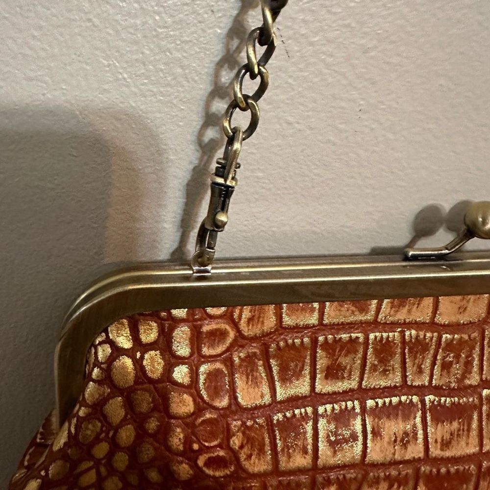 PATRICIA NASH-Potenaz Distressed Croc Clutch - Picture 5 of 7